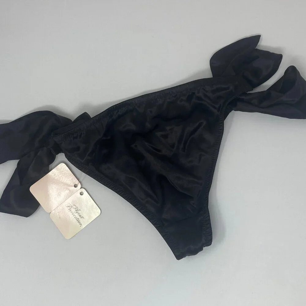 Agent Provocateur Marylin Black Silk Brief Small NWT - Picture 7 of 10